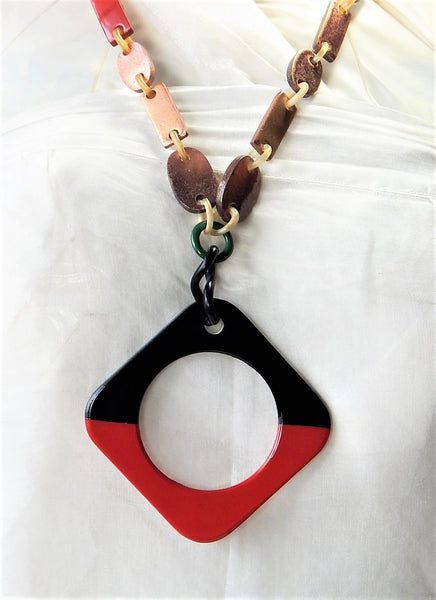 Buffalo Horn  Lacquer Necklace