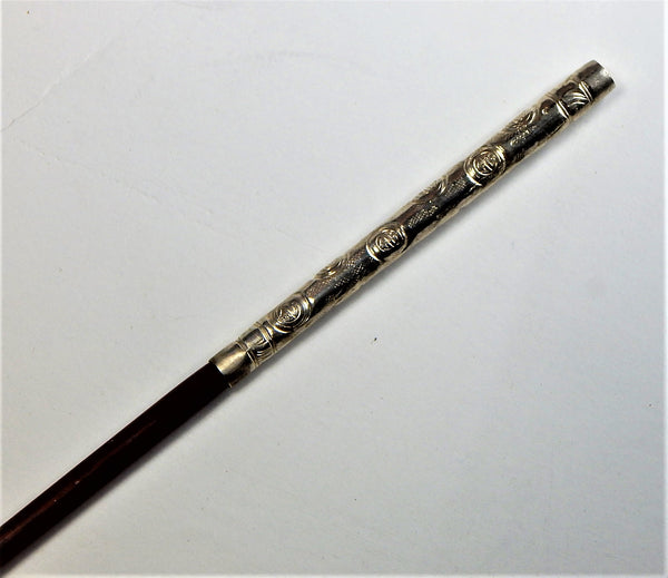 Rosewood and silver  Hair Stick