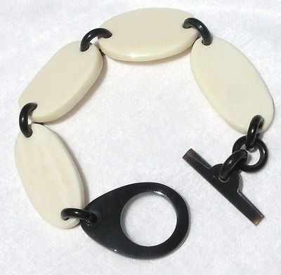 Buffalo Bone and Horn Bracelet Chain