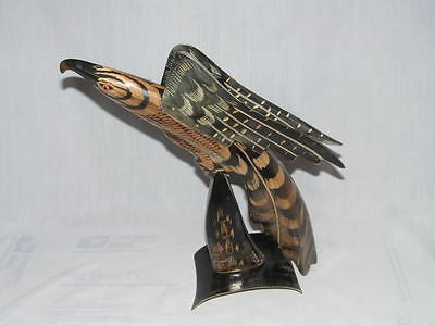 Eagle Handcarved from Water Buffalo Horn