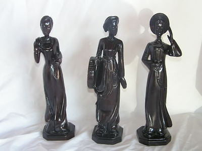 Vietnamese Woman Hand carved wood sculpture