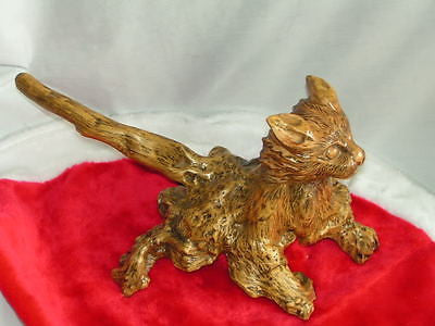 Cat Hand carved from Rare Mangrove Tree 's Root