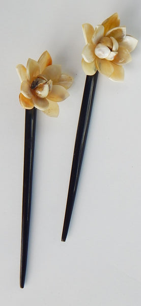 Set of 2 Buffalo Horn  Hair Sticks